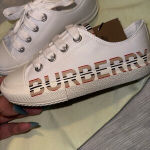 Burberry White Sneakers Minimalist Design